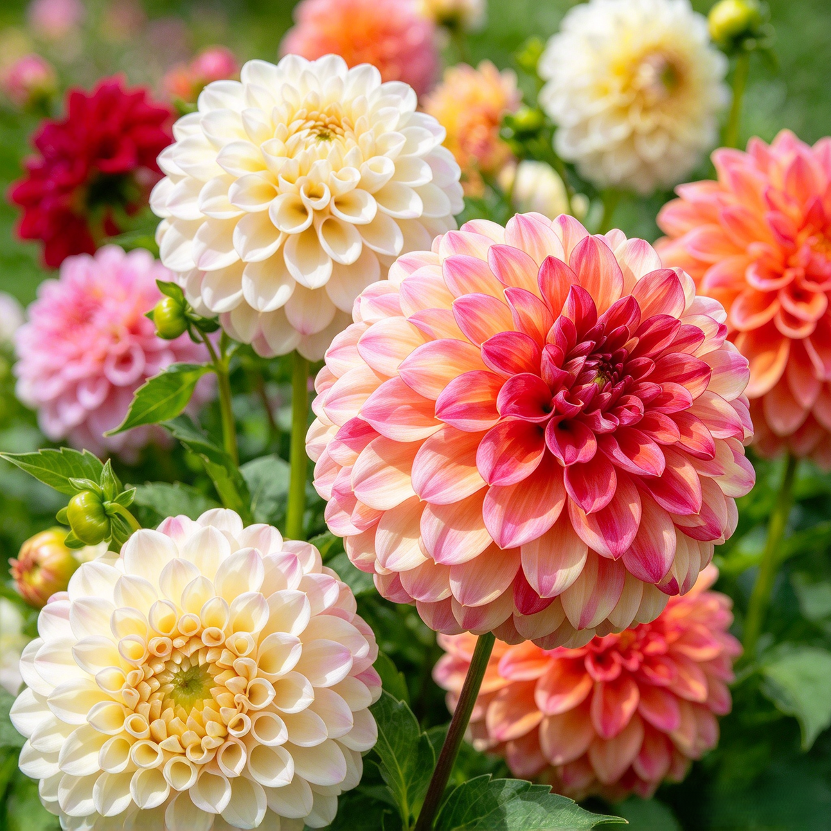 Dahlia Flower Seeds – 100 Seeds for Home Gardening
