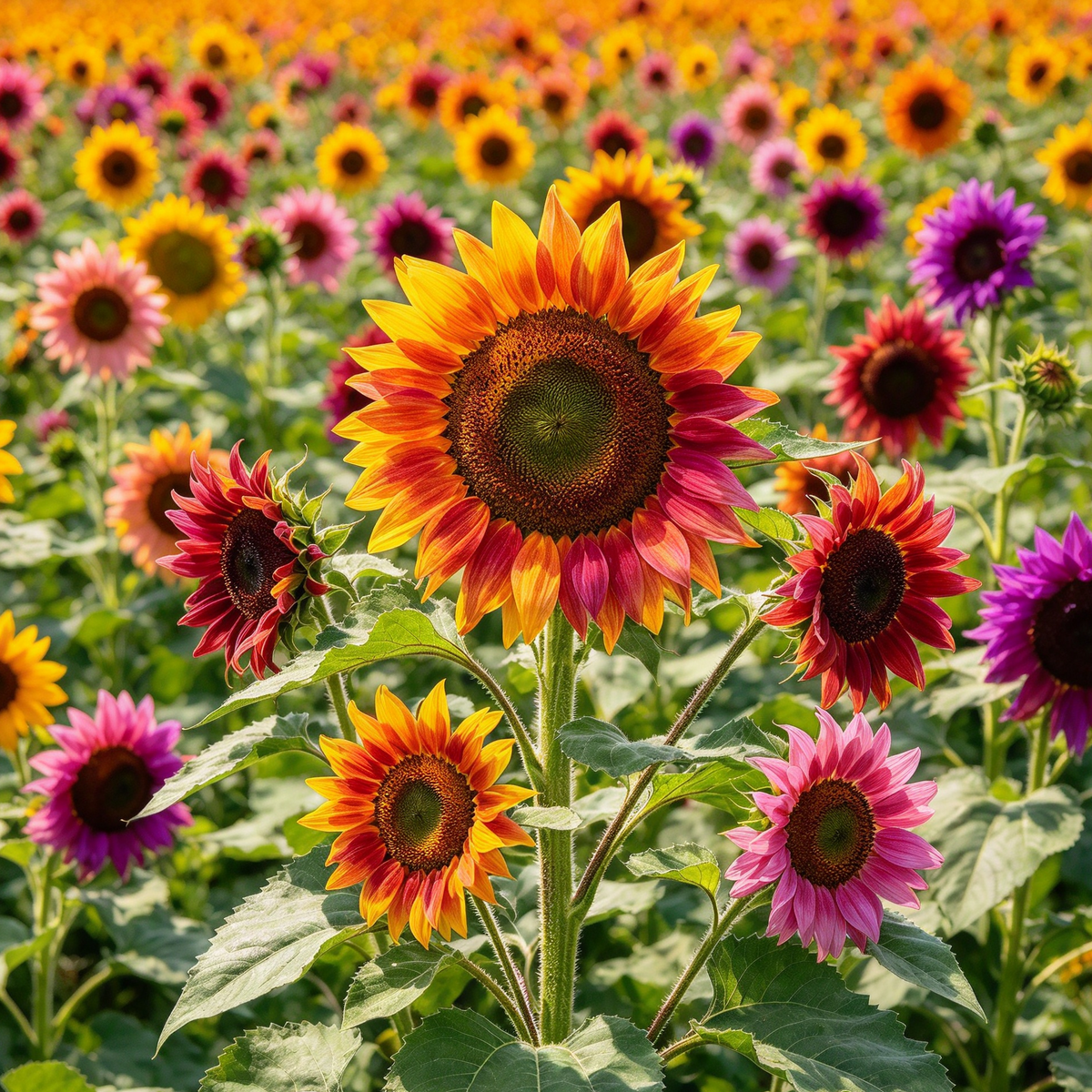 Multicolor Dwarf Sunflower Seeds – 100 Seeds for Planting
