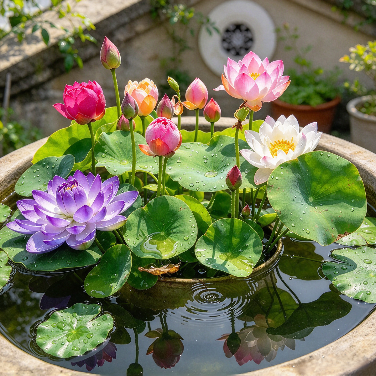 Miniature Water Lily Seeds – Mixed Colors, 30 Seeds