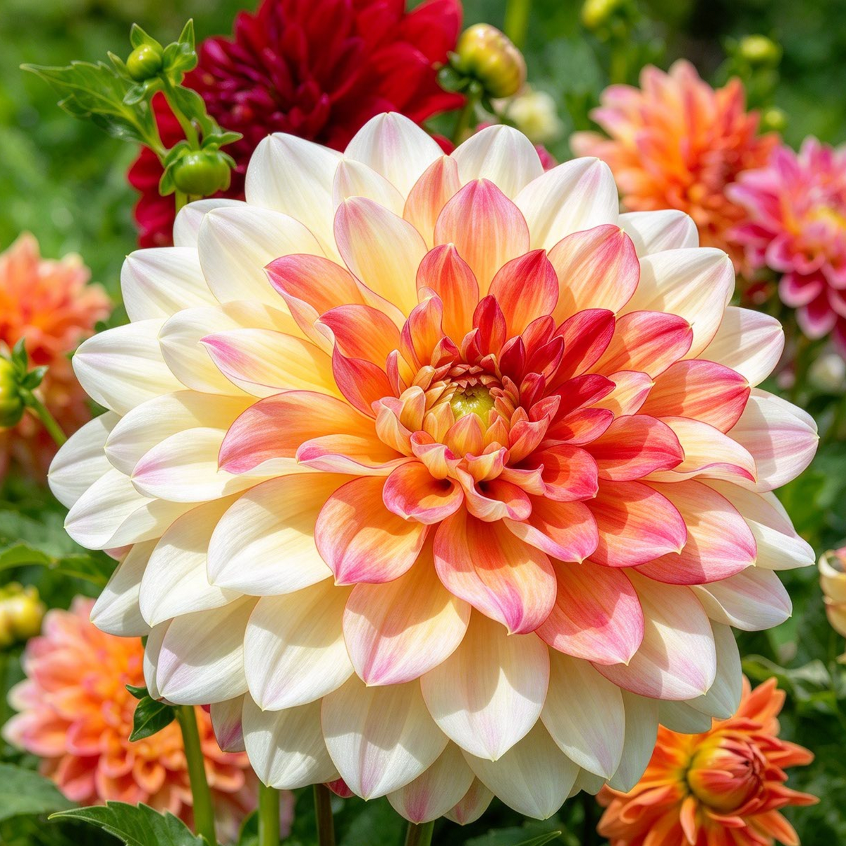 Dahlia Flower Seeds – 100 Seeds for Home Gardening