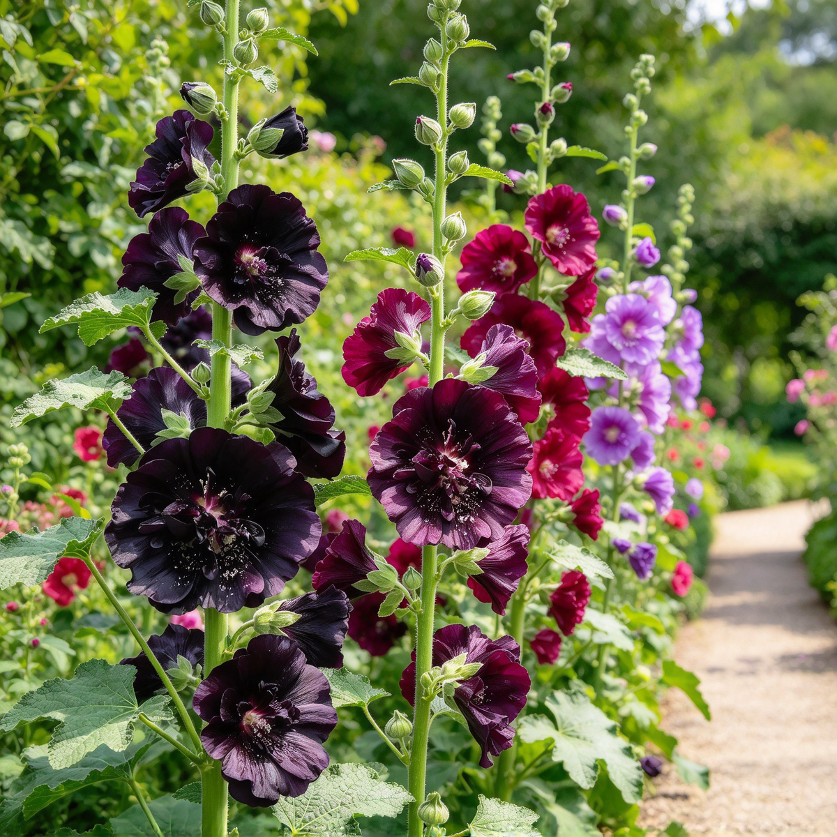 Black Hollyhock Seeds – 5g Alcea rosea for Planting