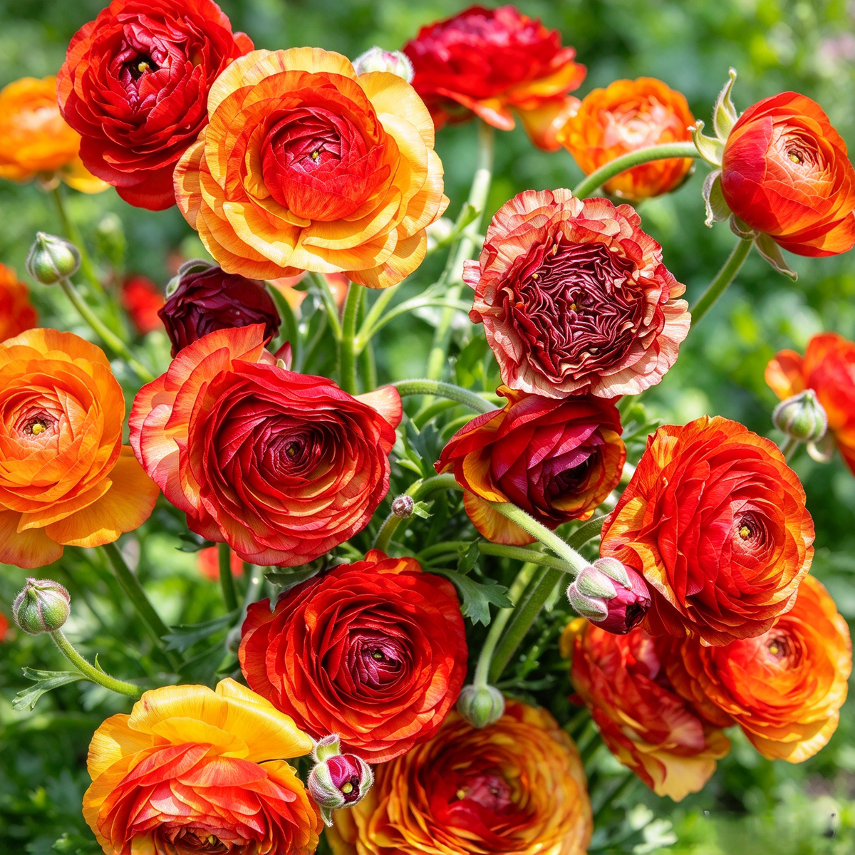 Persian Buttercup (Ranunculus) Bulbs – 10-Pack | 9 Color Options
