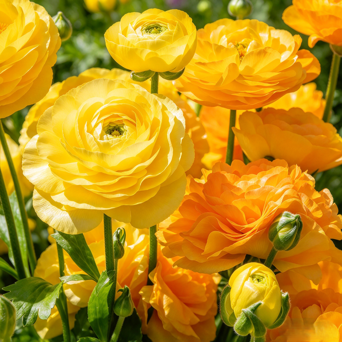 Persian Buttercup (Ranunculus) Bulbs – 10-Pack | 9 Color Options