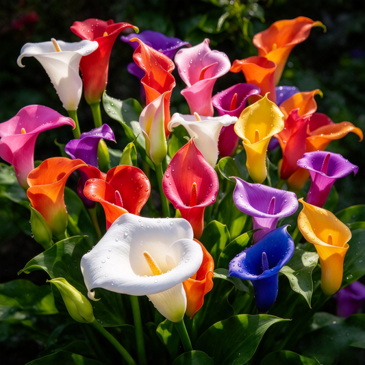 Calla Lily Seeds – 100 Count | Mixed Colors for Pots & Gardens