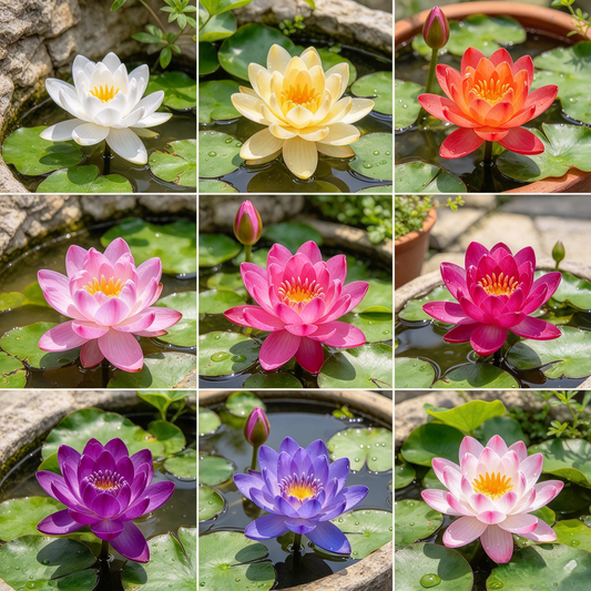 Miniature Water Lily Seeds – Mixed Colors, 30 Seeds