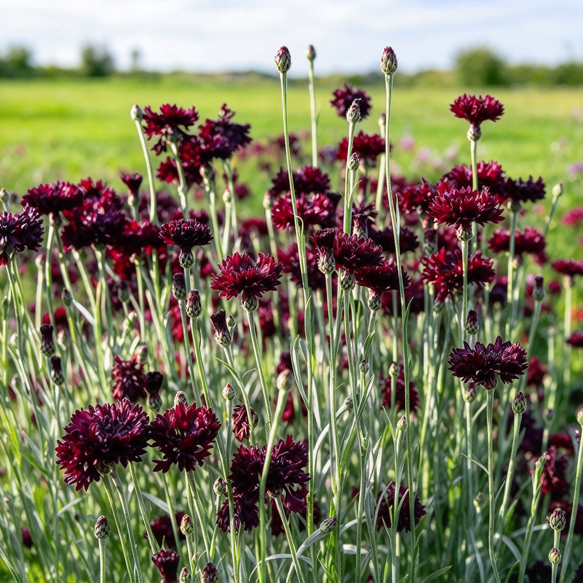 Deep Burgundy Cornflower Seeds – 200+ Seeds