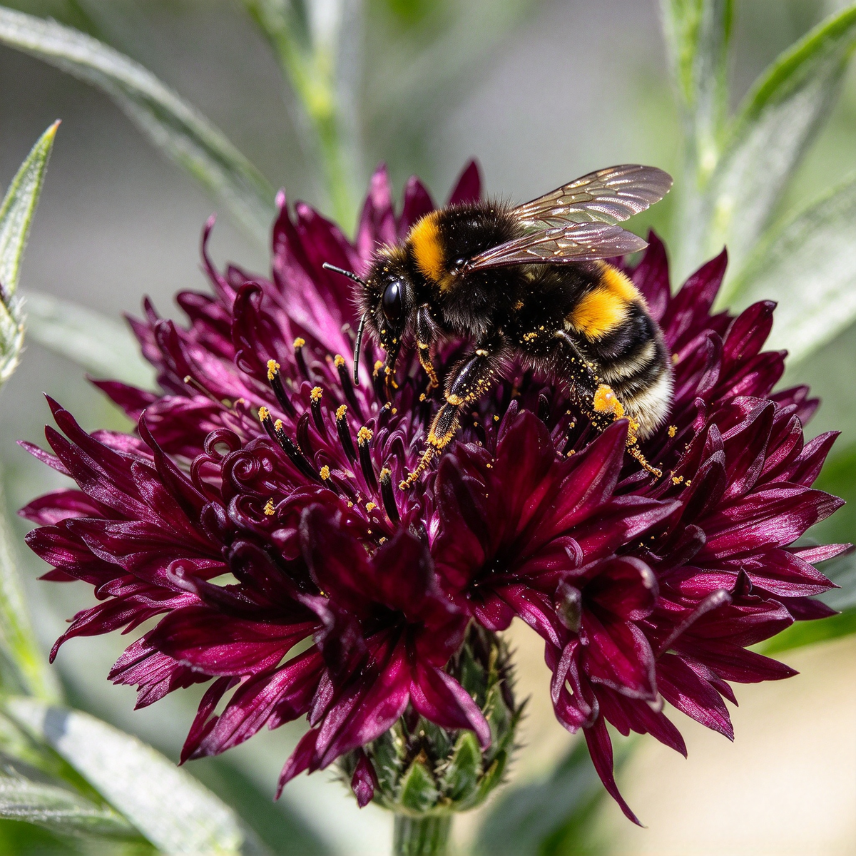 Deep Burgundy Cornflower Seeds – 200+ Seeds