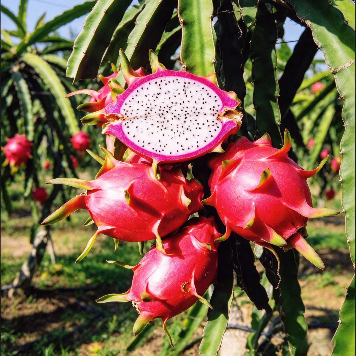Red-Skinned Dragon Fruit Seeds – 50 Pitaya Seeds