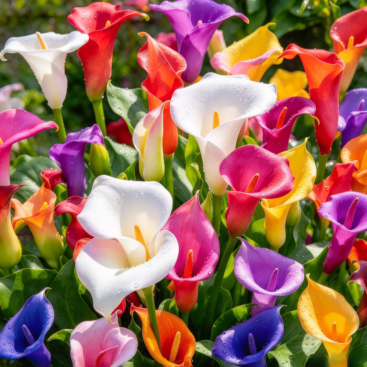 Calla Lily Seeds – 100 Count | Mixed Colors for Pots & Gardens