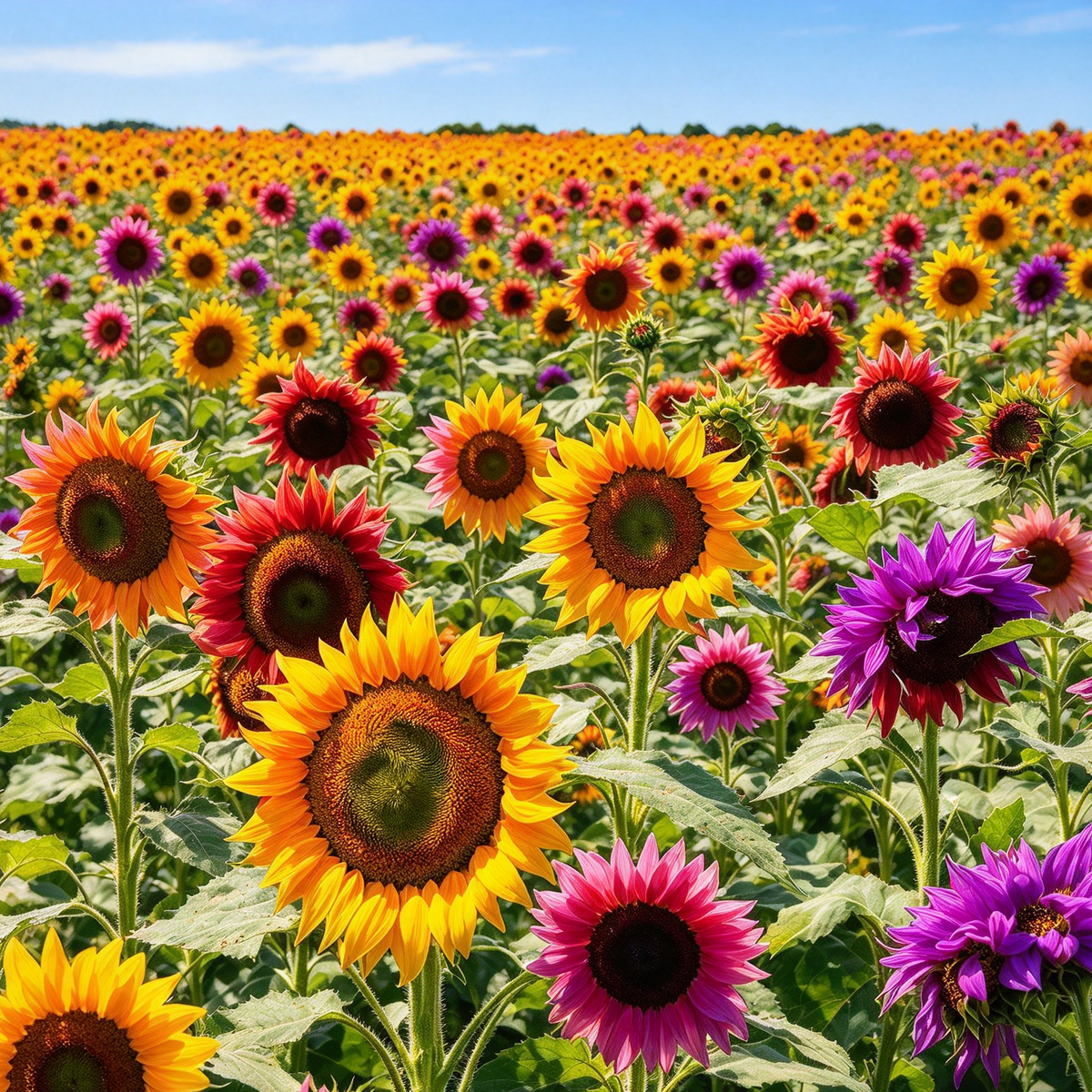 Multicolor Dwarf Sunflower Seeds – 100 Seeds for Planting